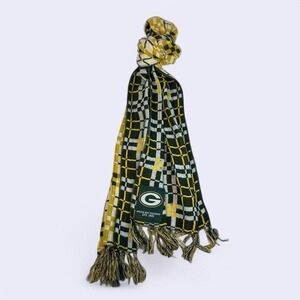 Green Bay Packers Scarf NFL Football Checkered Plaid‎ Fan Accessory